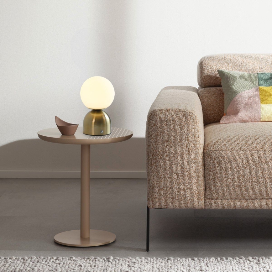 Schöner Wohnen 19218-12 - LED dæmpbar berøringsbetjent genopladelig bordlampe RUDI LED/1,2W/5V 3000-6000K 1200 mAh guldfarvet