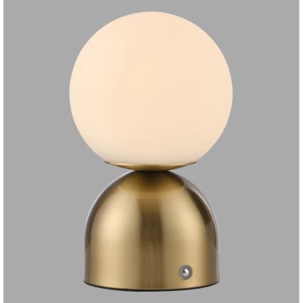 Schöner Wohnen 19218-12 - LED dæmpbar berøringsbetjent genopladelig bordlampe RUDI LED/1,2W/5V 3000-6000K 1200 mAh guldfarvet