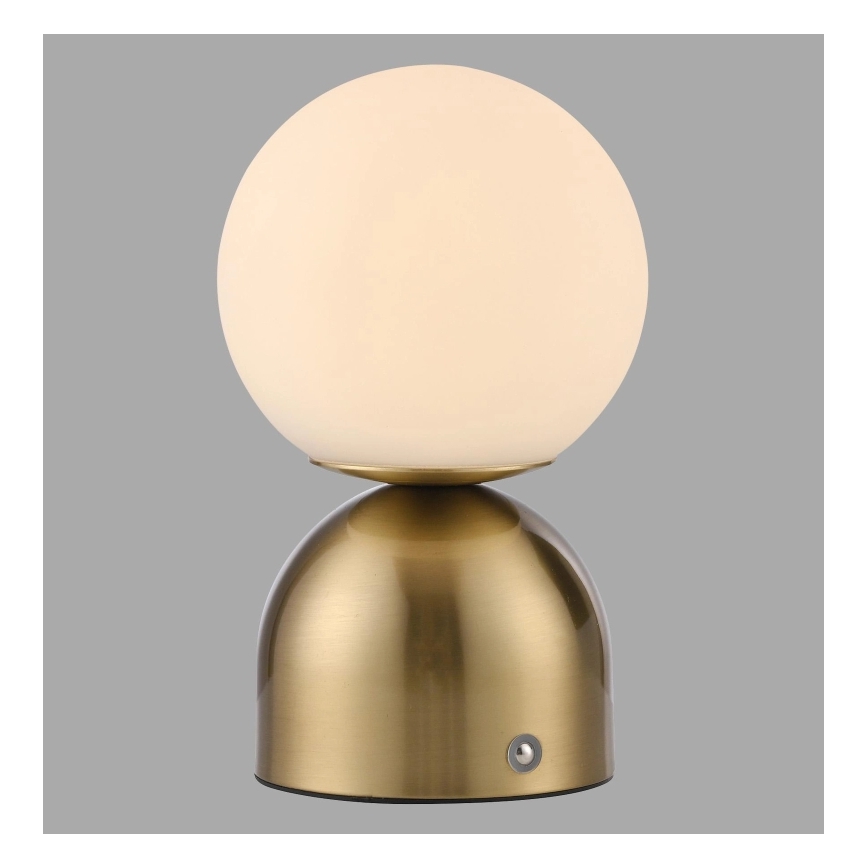 Schöner Wohnen 19218-12 - LED dæmpbar berøringsbetjent genopladelig bordlampe RUDI LED/1,2W/5V 3000-6000K 1200 mAh guldfarvet