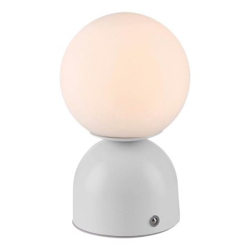 Schöner Wohnen 19218-16 - LED dæmpbar berøringsbetjent genopladelig bordlampe RUDI LED/1,2W/5V 3000-6000K 1200 mAh hvid