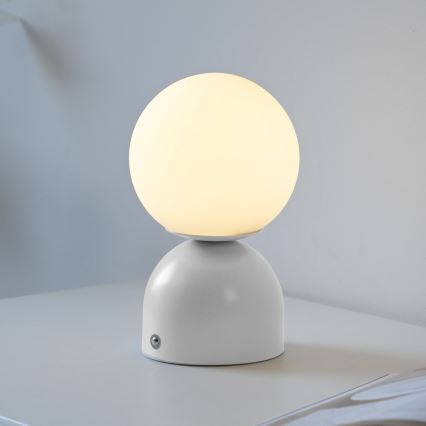 Schöner Wohnen 19218-16 - LED dæmpbar berøringsbetjent genopladelig bordlampe RUDI LED/1,2W/5V 3000-6000K 1200 mAh hvid