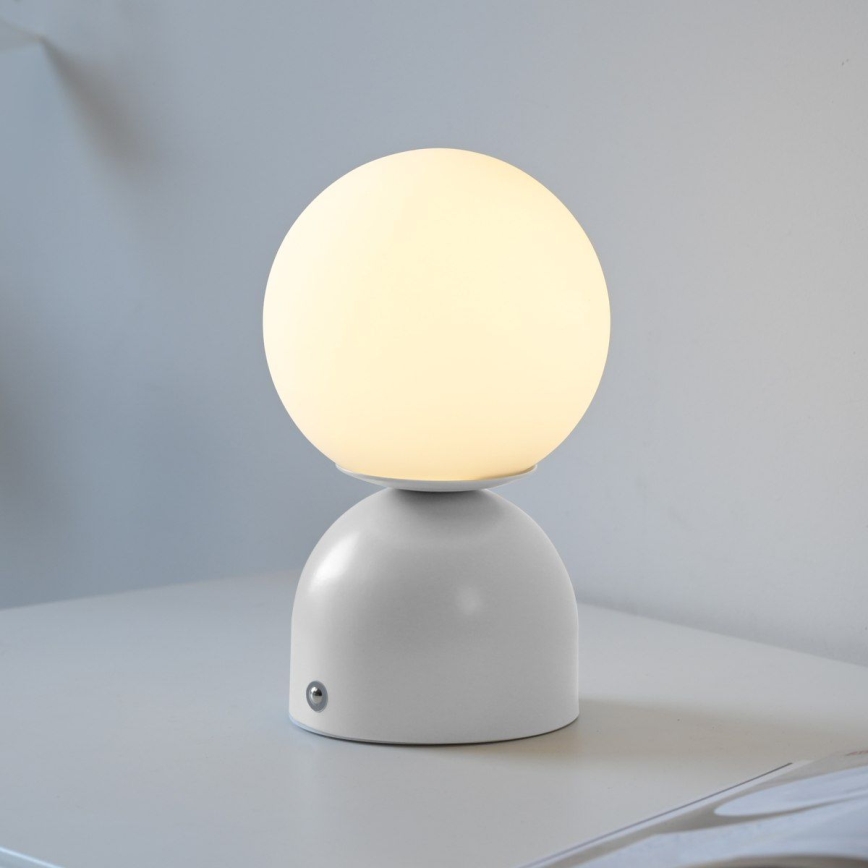 Schöner Wohnen 19218-16 - LED dæmpbar berøringsbetjent genopladelig bordlampe RUDI LED/1,2W/5V 3000-6000K 1200 mAh hvid