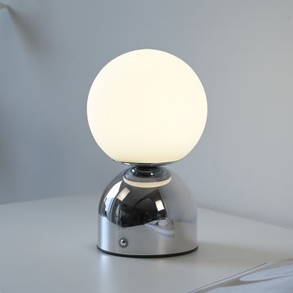 Schöner Wohnen 19218-17 - LED dæmpbar berøringsbetjent genopladelig bordlampe RUDI LED/1,2W/5V 3000-6000K 1200 mAh blank krom