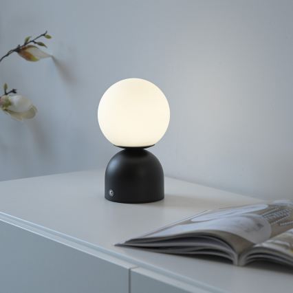 Schöner Wohnen 19218-18 - LED dæmpbar berøringsbetjent opladelig bordlampe RUDI LED/1,2W/5V 3000-6000K 1200 mAh sort