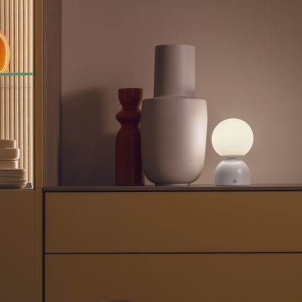 Schöner Wohnen 19218-39 - LED, dæmpbar, berøringsbetjent genopladelig bordlampe RUDI LED/1,2W/5V 3000-6000K 1200 mAh grå