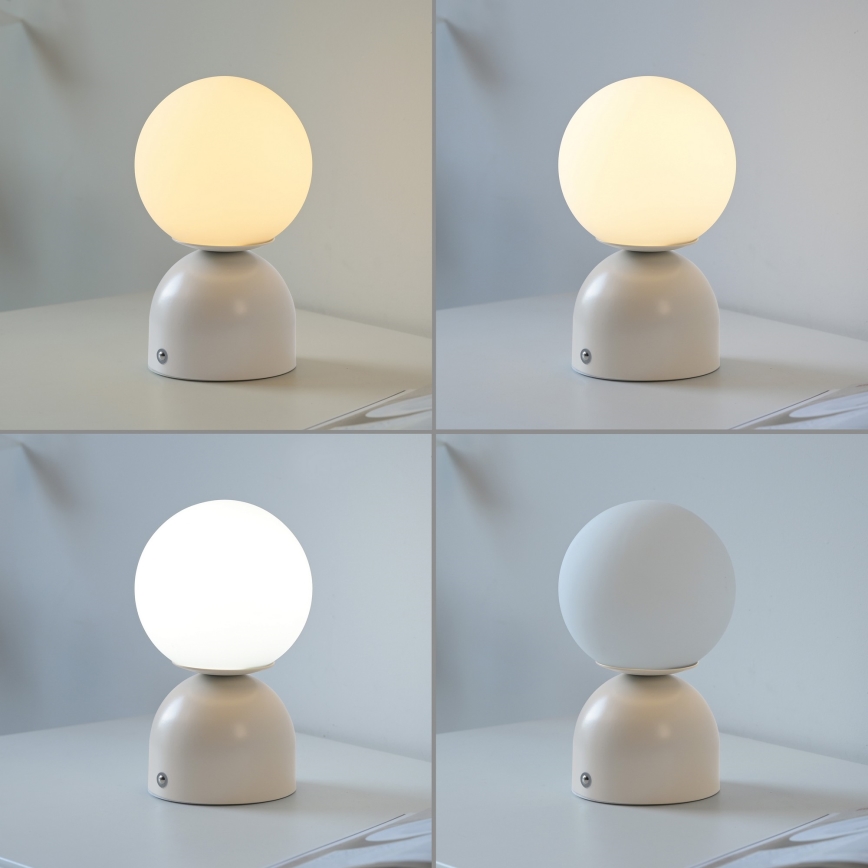 Schöner Wohnen 19218-39 - LED, dæmpbar, berøringsbetjent genopladelig bordlampe RUDI LED/1,2W/5V 3000-6000K 1200 mAh grå