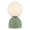 Schöner Wohnen 19218-43 - Dæmpbar berøringsbetjent genopladelig bordlampe RUDI LED/1,2W/5V 3000-6000K 1200 mAh grøn
