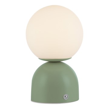 Schöner Wohnen 19218-43 - Dæmpbar berøringsbetjent genopladelig bordlampe RUDI LED/1,2W/5V 3000-6000K 1200 mAh grøn