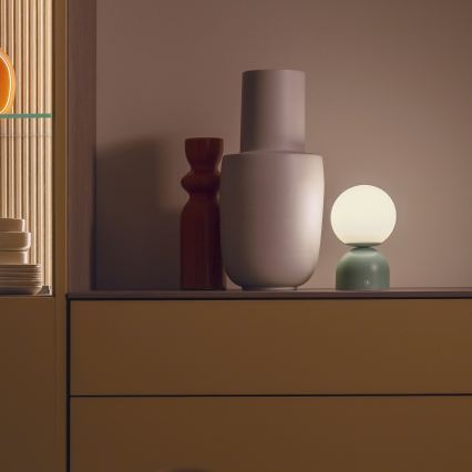 Schöner Wohnen 19218-43 - Dæmpbar berøringsbetjent genopladelig bordlampe RUDI LED/1,2W/5V 3000-6000K 1200 mAh grøn