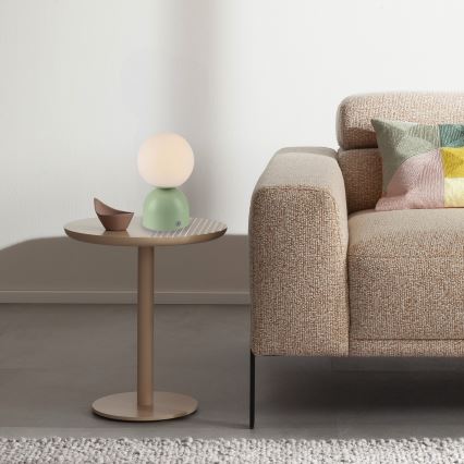 Schöner Wohnen 19218-43 - Dæmpbar berøringsbetjent genopladelig bordlampe RUDI LED/1,2W/5V 3000-6000K 1200 mAh grøn