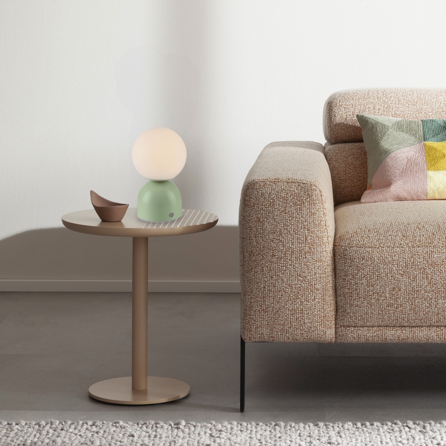 Schöner Wohnen 19218-43 - Dæmpbar berøringsbetjent genopladelig bordlampe RUDI LED/1,2W/5V 3000-6000K 1200 mAh grøn