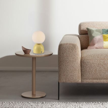 Schöner Wohnen 19218-81 - RUDI LED dæmpbar berøringsbetjent genopladelig bordlampe, LED/1,2W/5V, 3000–6000K, 1200 mAh, gul