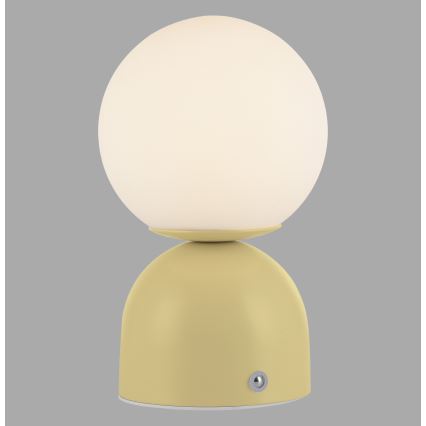 Schöner Wohnen 19218-81 - RUDI LED dæmpbar berøringsbetjent genopladelig bordlampe, LED/1,2W/5V, 3000–6000K, 1200 mAh, gul