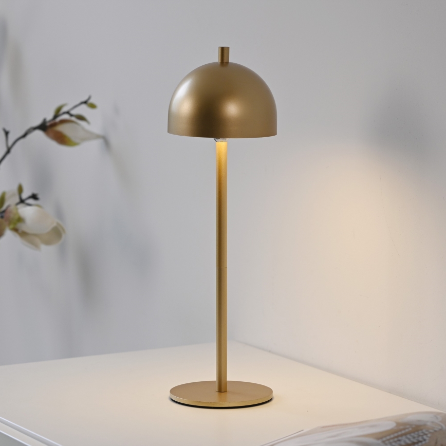 Schöner Wohnen 19244-12 - dæmpbar, berøringsbetjent, genopladelig udendørs bordlampe BELLIS LED/2,5W/5V 2600 mAh IP54 guld