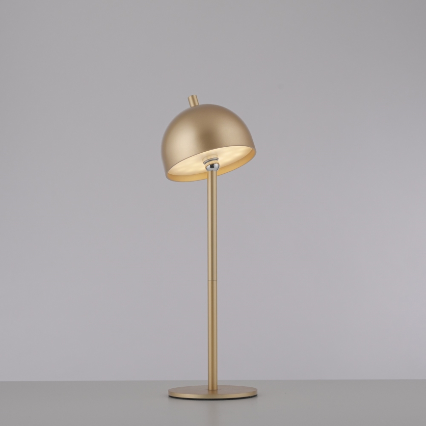 Schöner Wohnen 19244-12 - dæmpbar, berøringsbetjent, genopladelig udendørs bordlampe BELLIS LED/2,5W/5V 2600 mAh IP54 guld