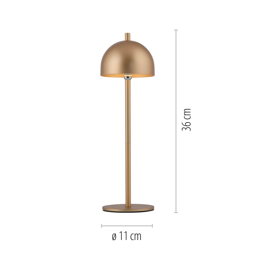Schöner Wohnen 19244-12 - dæmpbar, berøringsbetjent, genopladelig udendørs bordlampe BELLIS LED/2,5W/5V 2600 mAh IP54 guld