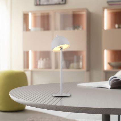 Schöner Wohnen 19244-16 - LED-dæmpbar berøringsbetjent genopladelig udendørs bordlampe BELLIS LED/2,5W/5V 2600 mAh IP54 hvid