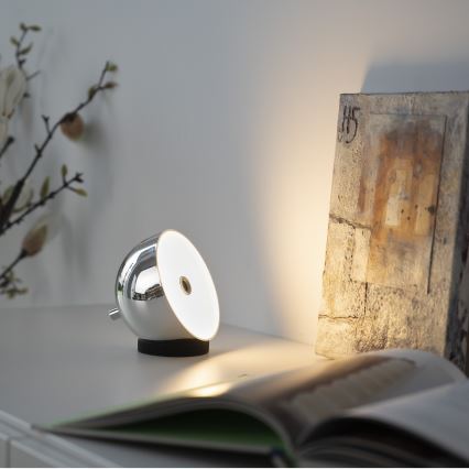 Schöner Wohnen 19244-17 - LED dæmpbar berøringsbetjent genopladelig udendørs bordlampe BELLIS LED/2,5W/5V 2600 mAh IP54 skinnende krom