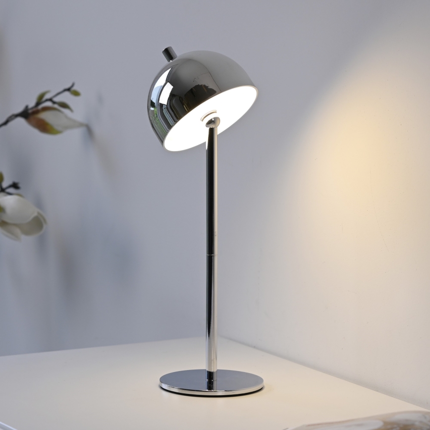 Schöner Wohnen 19244-17 - LED dæmpbar berøringsbetjent genopladelig udendørs bordlampe BELLIS LED/2,5W/5V 2600 mAh IP54 skinnende krom