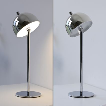 Schöner Wohnen 19244-17 - LED dæmpbar berøringsbetjent genopladelig udendørs bordlampe BELLIS LED/2,5W/5V 2600 mAh IP54 skinnende krom