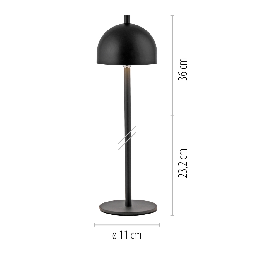 Schöner Wohnen 19244-18 - LED dæmpbar berøringsbetjent genopladelig udendørs bordlampe BELLIS LED/2,5W/5V 2600 mAh IP54 sort