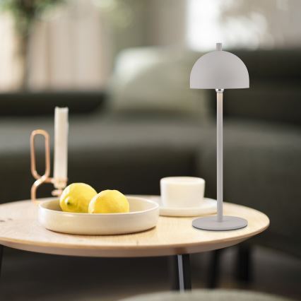 Schöner Wohnen 19244-39 - LED dæmpbar berøringsbetjent genopladelig udendørs bordlampe BELLIS LED/2,5W/5V 2600 mAh IP54 grå