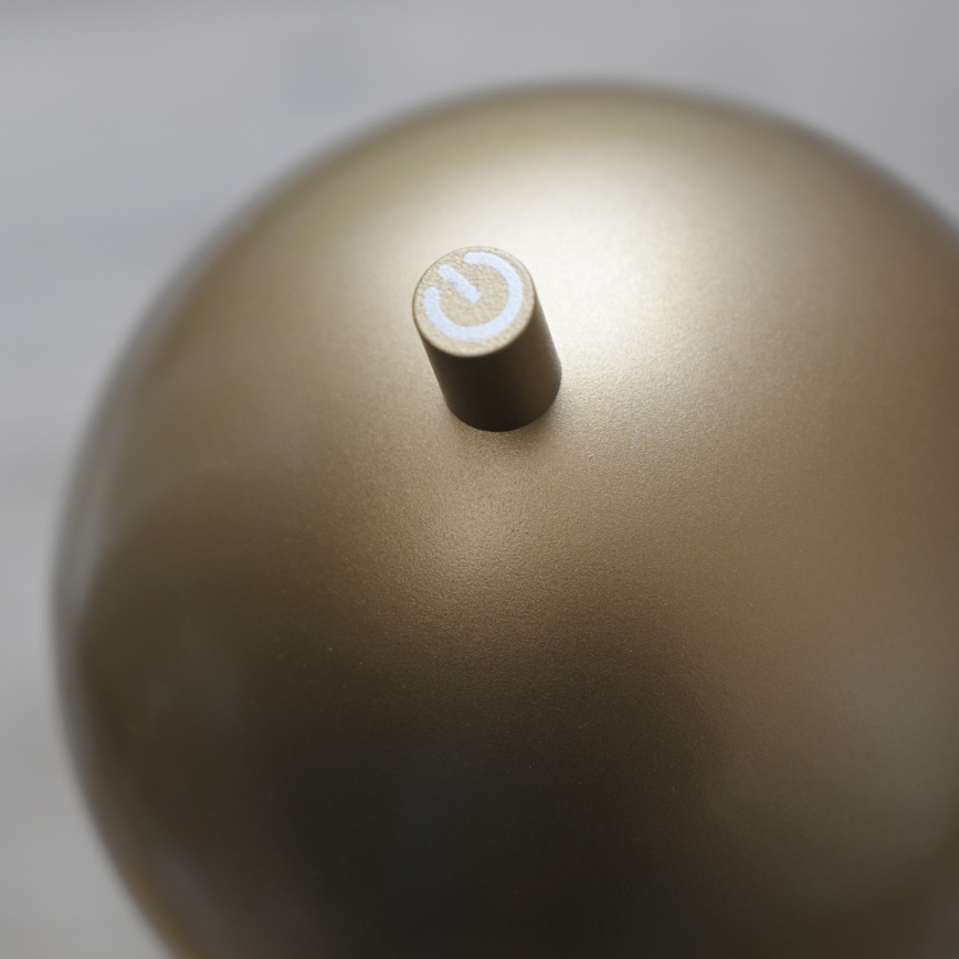 Schöner Wohnen 19245-12 - Dæmpbar, berøringsbetjent, genopladelig udendørs gulvlampe BELLIS LED/2,5W/5V 2600 mAh IP54 guld