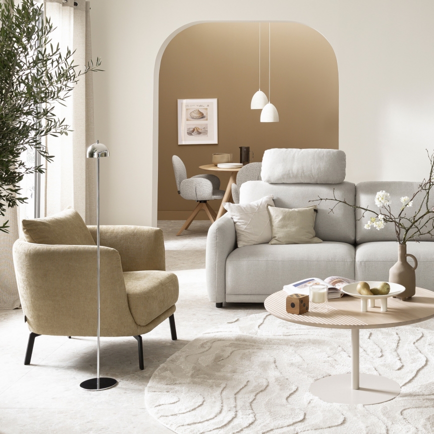 Schöner Wohnen 19245-17 - LED dæmpbar berøringsbetjent genopladelig udendørs gulvlampe BELLIS LED/2,5W/5V 2600 mAh IP54 blank krom