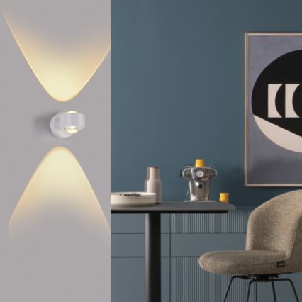 Schöner Wohnen 19331-16 - LED væglampe CHIA 2xLED/2W/230V hvid