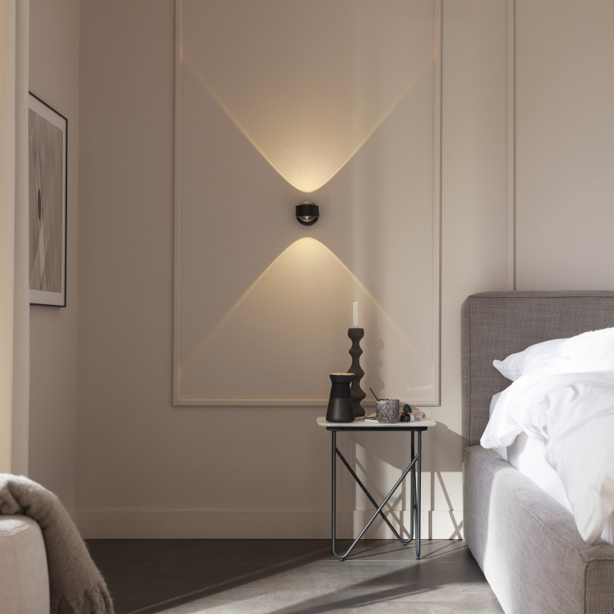 Schöner Wohnen 19331-18 - LED-væglampe CHIA 2xLED/2W/230V sort