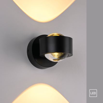 Schöner Wohnen 19331-18 - LED-væglampe CHIA 2xLED/2W/230V sort