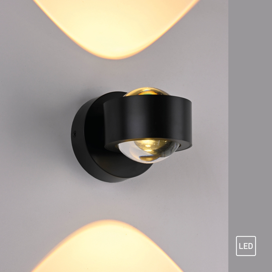 Schöner Wohnen 19331-18 - LED-væglampe CHIA 2xLED/2W/230V sort