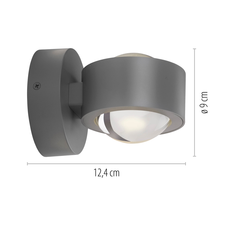 Schöner Wohnen 19331-21 - LED-væglampe CHIA 2xLED/2W/230V antracit