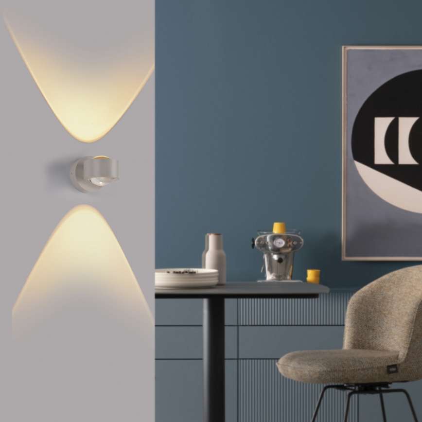 Schöner Wohnen 19331-39 - LED-væglampe CHIA 2xLED/2W/230V grå