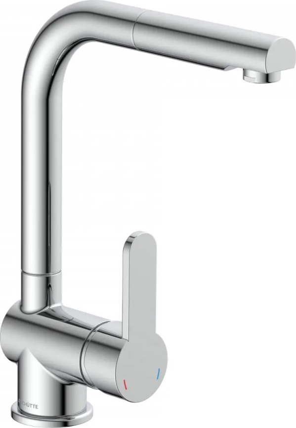 Schütte 79700 - Køkkenarmatur med udtrækbar bruser LONDON, blank krom