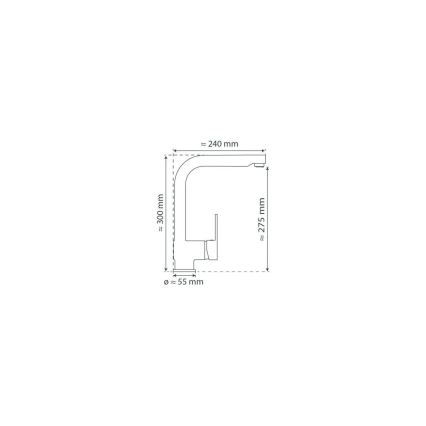 Schütte 79700 - Køkkenarmatur med udtrækbar bruser LONDON, blank krom