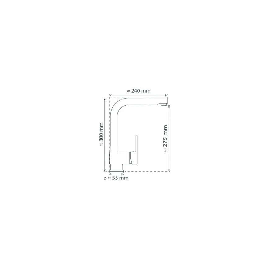 Schütte 79700 - Køkkenarmatur med udtrækbar bruser LONDON, blank krom