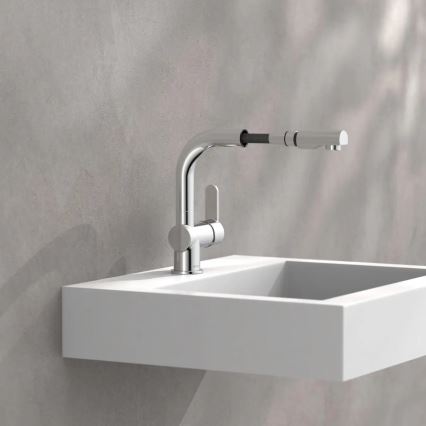 Schütte 79710 - Køkkenarmatur med udtrækbar bruser LONDON blank krom