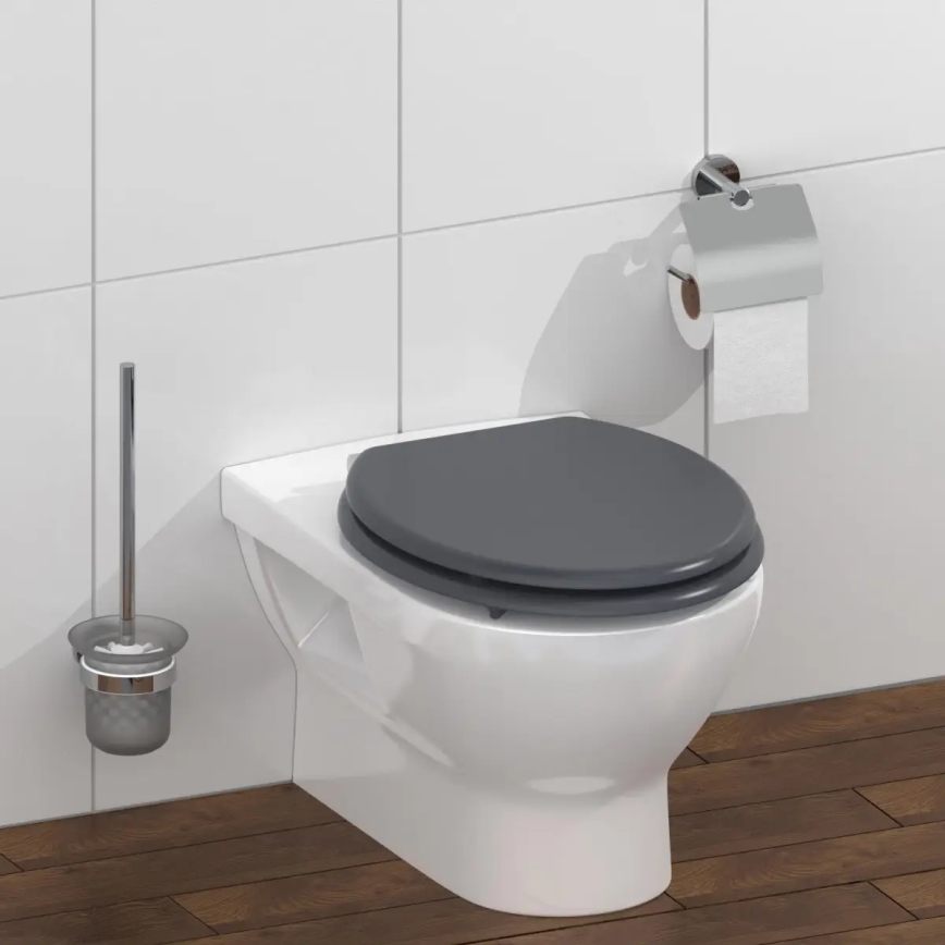 Schütte 80104 - Toiletsæde SPIRIT Antracit SoftClose i MDF-træ