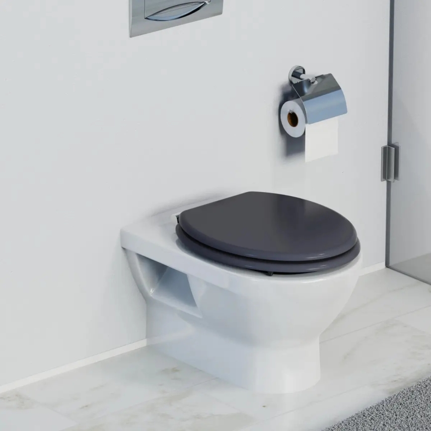 Schütte 80104 - Toiletsæde SPIRIT Antracit SoftClose i MDF-træ