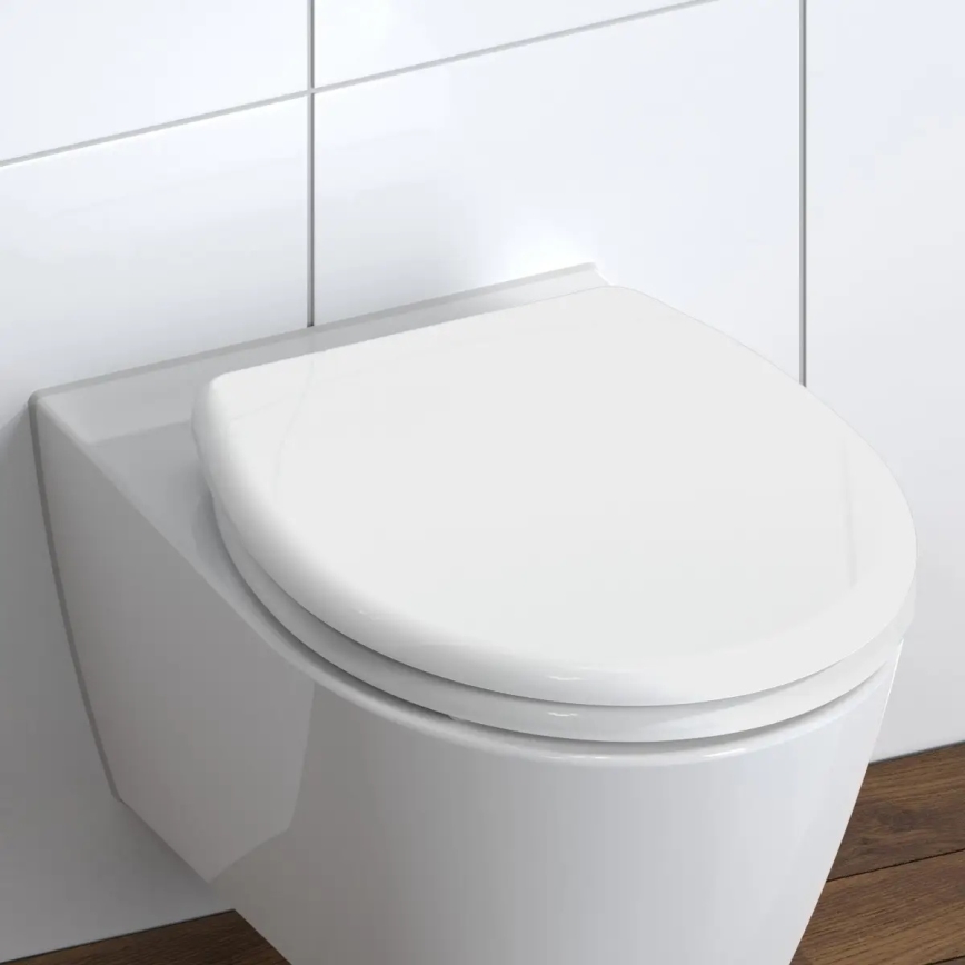 Schütte 82300-A - Hvid toiletsæde med SoftClose i duroplast