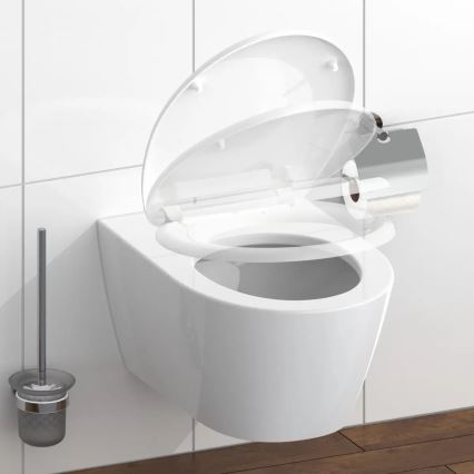 Schütte 82300-A - Hvid toiletsæde med SoftClose i duroplast