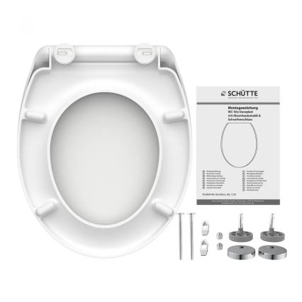 Schütte 82300-A - Hvid toiletsæde med SoftClose i duroplast
