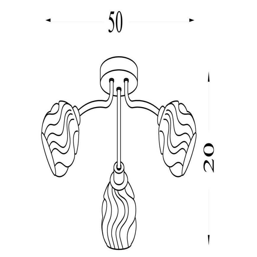Searchlight - Loftmonteret lysekrone ASTRAL 3xG9/33W/230V mat krom