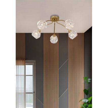 Searchlight - Plafondlampe ASTRAL 5xG9/33W/230V guld