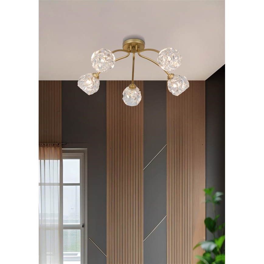 Searchlight - Plafondlampe ASTRAL 5xG9/33W/230V guld