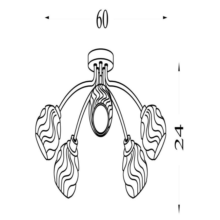 Searchlight - Plafondlampe ASTRAL 5xG9/33W/230V guld