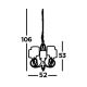 Searchlight - Pendel med kædeophæng ALBERTO 5xE14/60W/230V