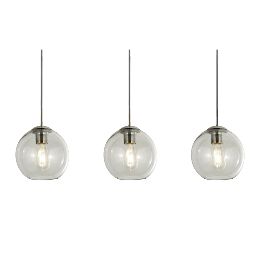 Searchlight - Pendel PENDANT 3xE27/40W/230V mat krom