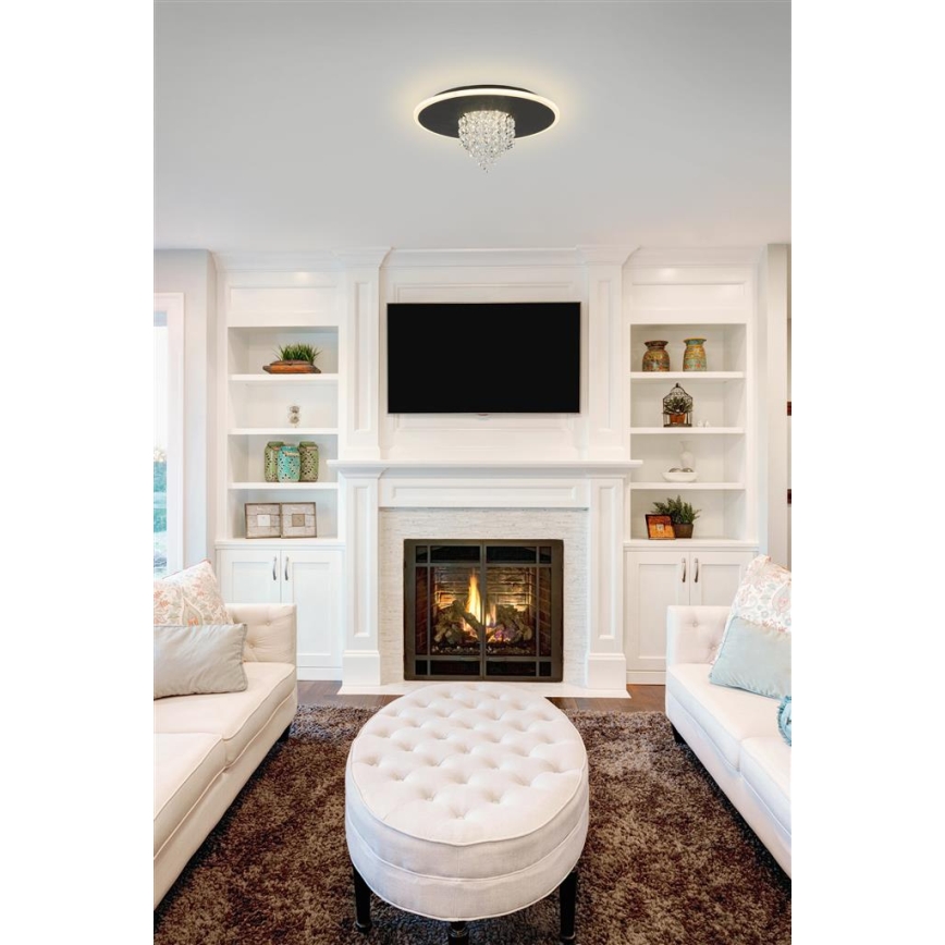 Searchlight - LED Dæmpbar loftlampe DELUGE LED/20W/230V Ø 31,5 cm sort